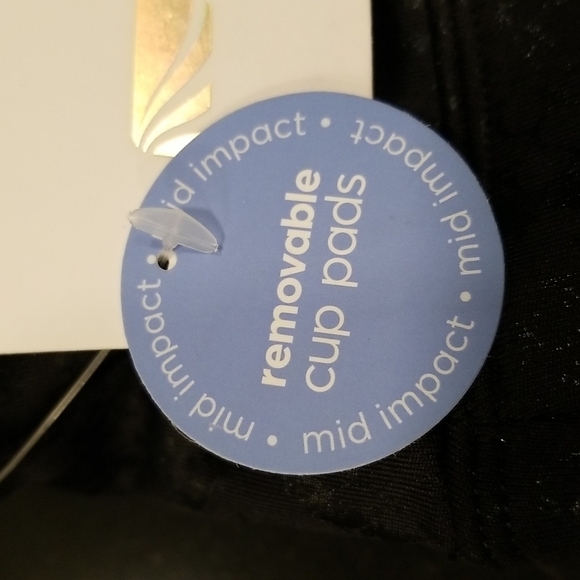 💕MARIKA💕 Black Python Foil Lacey Racerback Sports Bra ~ Animal Print Large NWT - Picture 8 of 10